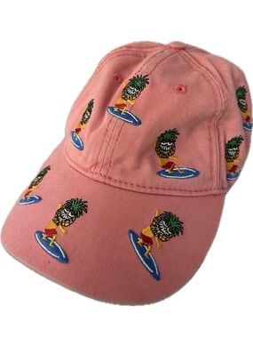 Pineapple Willy’s Pineapple Surfer Pink Embroidered Cotton Custom Headwear Cap